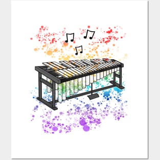 Vibraphone Rainbow Colours Vibraphonist Percussion Musician Posters and Art